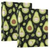 KJIZMO Cute Avocado 3-Ring Binder Hardcover Binder Organizer with Clear View Pocket-2 Pack