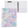 KJIZMO Pastel Colors 3-Ring Binder Hardcover Binder Organizer with Clear View Pocket-1 Pack