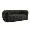 KKdema 2 Person Giant Bean Bag Couch, Oversized Fluffy Floor Sofa with 2 Pillows, Lazy Pumpkin Shredded Foam Lounger, Stain-Resistant Cozy Daybed for Living Room, Chenille Black