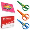 KlayXira 3 PCS Safety Scissors Set, Plastic Craft Training Shears, Decorative Edge Paper Cutting Tools for Art Handmade Projects