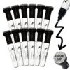 KleenSlate (12) Pack Large Black Dry Erase Markers with Eraser Cap, Round Point