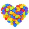KLT Fidget Toys Bulk for Kids: 100pcs Heart Worry Stones - Quiet Classroom Rewards for Students - Small Calming Sensory Toys - Stress Relief & Focus Tools for Autism ADHD Kids - Prize Box Filler