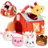 KMUYSL Plush Farm Animals Set, Baby Toys 0-6 6-12 Months