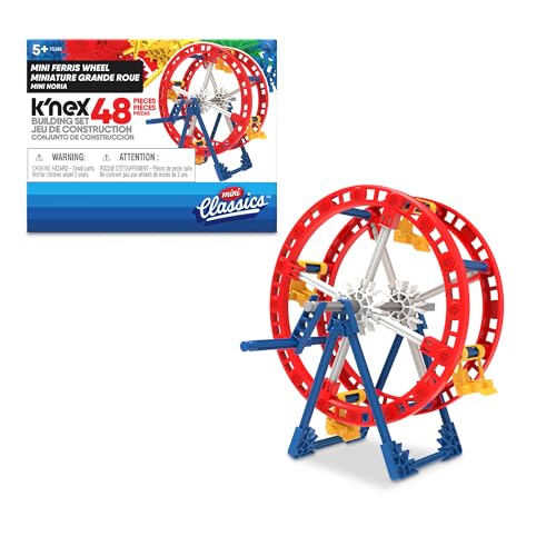 K'NEX Mini Ferris Wheel Kit, 48 Pieces for Exercise Fun, Desk Decoration, Construction Model from 6 Years, Technical Toy for Boys and Girls