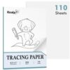Koala 110 Sheets Tracing Paper 8.5x11 inch White Translucent Paper for Tracing, 32lb/50gsm for Trace Images, Sketch, Drawing, Overlays