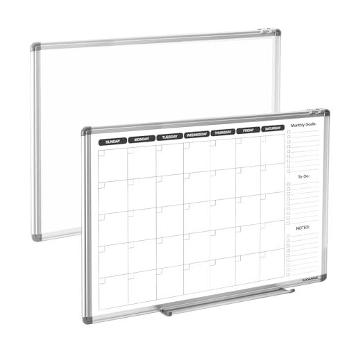 KODAPAGE Whiteboard Dry Erase Calendar for wall, Weekly & Monthly Planner Dry Erase Board 24" X 18" Double-Sided for Office, Home and School