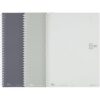 KOKUYO Spiral Notebooks Set, B5 Plain, 5x5 Graph, 6mm Dot Lined Journals, 80 Perforated Sheets, 10'' x 7'' Soft Ring Notebook with PVC Cover Note Taking for Work, Sliver Gray White. Japan Import
