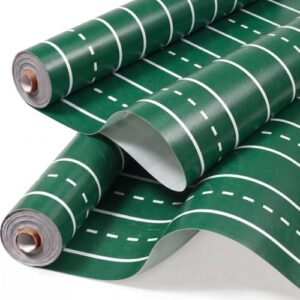 Kolldenn 2 Rolls Blackboard Line Fabric Bulletin Board Paper Roll 4 x 12 ft Extra Large Non Woven Waterproof Roll Fade Resistant for DIY Craft Drawing Painting Classroom Decor