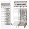 Kolldenn Daily Schedule Pocket Chart, 13+1 Scheduling Pocket Chart with 32 Pieces Reusable Cards Visual Schedule for School Office Home Preschool Activity (Composition)