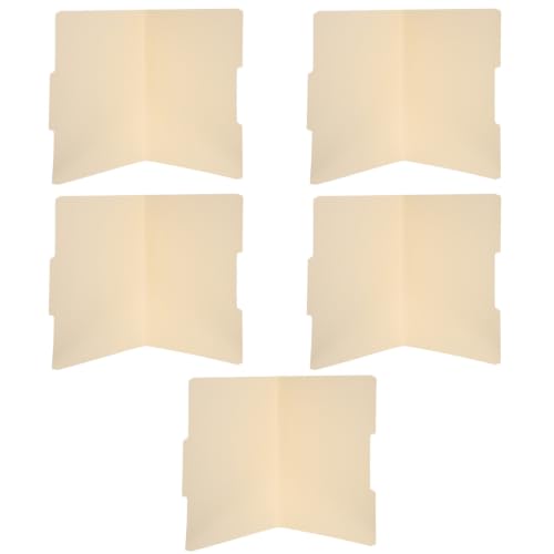 KOMBIUDA 5pcs Beige Manila Paper File Folders for Business Contract and Paperwork, Efficient Organization and Professional Appearance, Office Supplies for Document Storage and Classroom