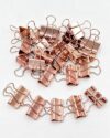 Konilaomu 1 inch Small Clips Binder Clips, Small Paper Clips for Office School 38 Pcs (Rose Gold)
