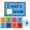 Konohan 10 Pcs Calm Down Corner Supplies L Need a Break Magnetic Visual Calming Corner Support Including Break Card Countdown Clock for Special Education Study Office Meetings Supplies