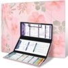 KONVINIT 3 Layers Nursing Clipboard, Pink Clipboard with Storage