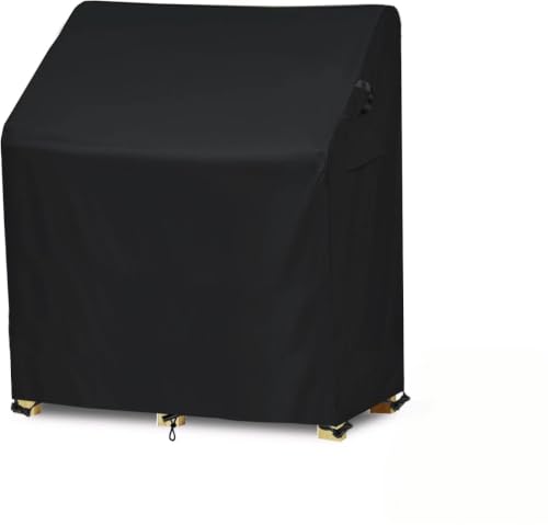 KONWLANG Kids Mud Kitchen Cover, 600D Oxford Waterproof Heavy Duty Outdoor Covers for Toddlers Wooden Play Mud Table, UV Resistant Dustproof All Weather All-Season Protection Cover, Black