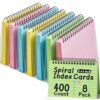 Koogel 400 PCS Spiral Index Cards 4x6 Ruled, Colored FlashCards with Rings