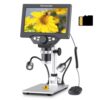 Koolertron 7 inch LCD Digital Microscope with 32G TF Card, 12MP 1080P USB Microscope Camera with Remote Control, PC View, Fill Lights for Coin, Plant, Rock, Circuit Board