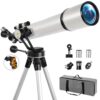 Koolpte 90mm 700mm Telescope for Adults & Beginners, Vertisteel AZ Mount