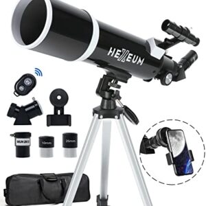 Koolpte Telescope for Adults & Beginner Astronomers - 80mm Aperture 600mm Fully Multi-Coated High Transmission Coatings with AZ Mount Tripod Phone Adapter, Carrying Bag, Wireless Control.