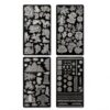 Korean Mother of Pearl Sticker Set - 4 Sheets Holographic Aesthetic Korean Stickers, Cute Small Decorative Sticker Sheets with Traditional Asian Designs for Journals, Scrapbooks, Planners, DIY Crafts