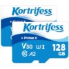 Kortrifess 2-Pack 128G Micro SD Card, microSDXC TF Card UHS-I Memory Card