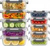 koruafen Glass Food Storage Containers with Airtight Lids for Meal Prep