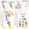 Kosiz 10 Packs Multiplication & Division Plastic Whiteboards 6"x 8" Double-Sided Dry Erase Board Division Boards Math Manipulative Lapboard for School Practice Home Teaching Aid Educational Tool
