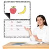 Kosiz 2 Pcs Magnetic Draw Write Paper 22 x 17 Inch Dry Erase Handwriting Lined Board for Classroom Whiteboard Writing Chart Magnetic Newsprint Handwriting Paper Homeschool Teaching Supplies (Cute)