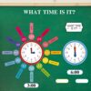 Kosiz 55 Pcs Telling Time Bulletin Board Kit Teaching Clock for Kids Back to School Analog Clock Number Labels Learn to Tell Time Practice Prop 1st 2nd 3rd Grade Classroom Home Supply(Bright Color)