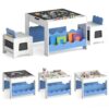 KOTEK Kids Table and Chair Set, Toddler Activity Desk, Wooden Play Table (Blue)