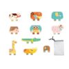 kowaku 11 Pieces Animal Stacking Toy Set Educational Preschool Building Blocks Balance Game with Smooth pp Material Rounded Edges Storage Bag Suitable for