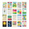 kowaku 20 Pieces Educational Posters Numbers Alphabet Learning Poster Preschool Wall Hanging Laminated Poster Teaching Charts Suitable for Playroom