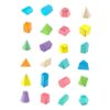 kowaku 24 Pieces Geometric Shapes Solids Set Folding Geometric Models 3D Shapes Math Manipulative Demonstrator Educational Material Suitable for Classroom