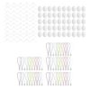 kowaku 50 Pieces DIY Unpainted Easter Eggs Kit Blank White Eggs Kindergarten Portable Lightweight Crafts for Kids Supplies Materials