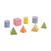 kowaku 8 Pieces Geometric Blocks Toy 3D Solid Shape Set Geometric Pattern Block Mathematics Learning Translucent Reusable Material Suitable for, 8 Pieces