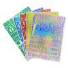 kowaku Holographic Alphabet Number Stickers Vinyl Decals Labels Decorative Shiny Letter Stickers for Graduation Notebook Card Making Containers Jar