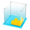 kowaku Math Learning Cubes Small Cube Blocks Math Teaching Aid Cubic Positioning Grid Educational Tool with Position Grid for Volume