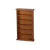 kowaku Miniature Bookcase Dollhouse Bookshelf Furniture Cabinet Storage Shelf with Multiple Tiers Wood Finish Suitable for Dollhouse setups Model Rooms Craft Projects Collector displays, Walnut