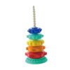 kowaku Rainbow Tower Toy Sensory Toy Developmental Toy Colorful Rainbow Rotating Wheel Toy for 1-3 Boy Girls, 6 Layer
