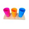 kowaku Stacking Cups Game Parent Child Interactive Stacking Set Hand Eye Coordination Challenge Wood pp Construction Suitable