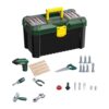 kowaku Tool Set Kids Tool Set Toy Drill Construction Tools Realistic Electronic Drill with Manual Bits Material Suitable for, Green