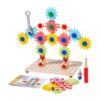 kowaku Wooden Gears Toys Set Building Blocks Construction Puzzle Educational Learning Toy with Rotating Knobs and Beads and Storage Box Suitable