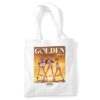 Kpop Demon Hunters Huntrix Golden Poster Grocery Travel Reusable Tote Bag, White, 38X42Cm