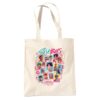 Kpop Demon Hunters Saja Boys Soda Pop Doodles Grocery Travel Reusable Tote Bag, Natural, 38X42Cm