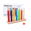 KQFCAZRE Wooden Stacking Peg Toy with Beads Counting Peg Board with Beads Stacking Bead Matching Toy for Preschoolers