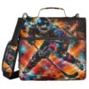 Krafig Ice Hockey Player Zipper Binder Bag 3 Ring with Handle Shoulder Strap, Binder File Organizer Bag Storage Case for School Work Office