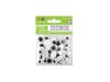 Krafty Kids Paste-On Googly Eyes, 10 to 19mm, Black, 80 Per Package