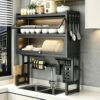 KREATIA Over The Sink Dish Drying Rack with Cover (Black)