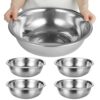 Kronabelle 4 Pcs Stainless Steel Mixing Bowls, 13 x 3.5 in Extra Large Capacity Deepened Thickened Food Prep Basins, for Dough Kneading, Salad Washing, Baking, Cooking, Kitchen Mixing Pots