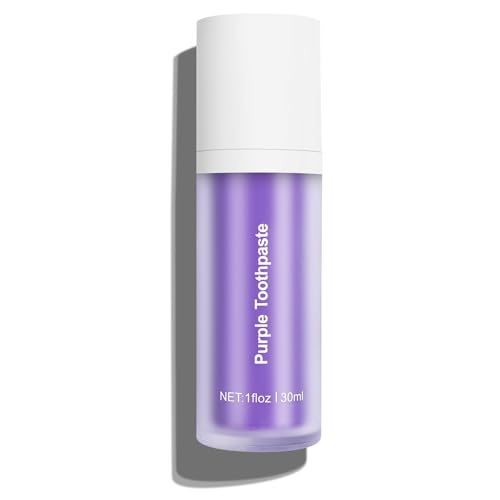 Ktintar Purple Toothpaste for Teeth Whitening, Teeth Whitening Toothpaste, Purple Toothpaste Whitening, Tooth Stain Removal Colour Corrector, Stubborn Stain Removal & Enamel - 1 Fl Oz (Pack of 3)
