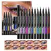 KTouler 12 Colors Matte Glitter Liquid Eyeliner,Rainbow Colorful Neon Metallic Waterproof Gel Eyeliner,Pigmented Long Lasting Natural Eye Liner for Older Women